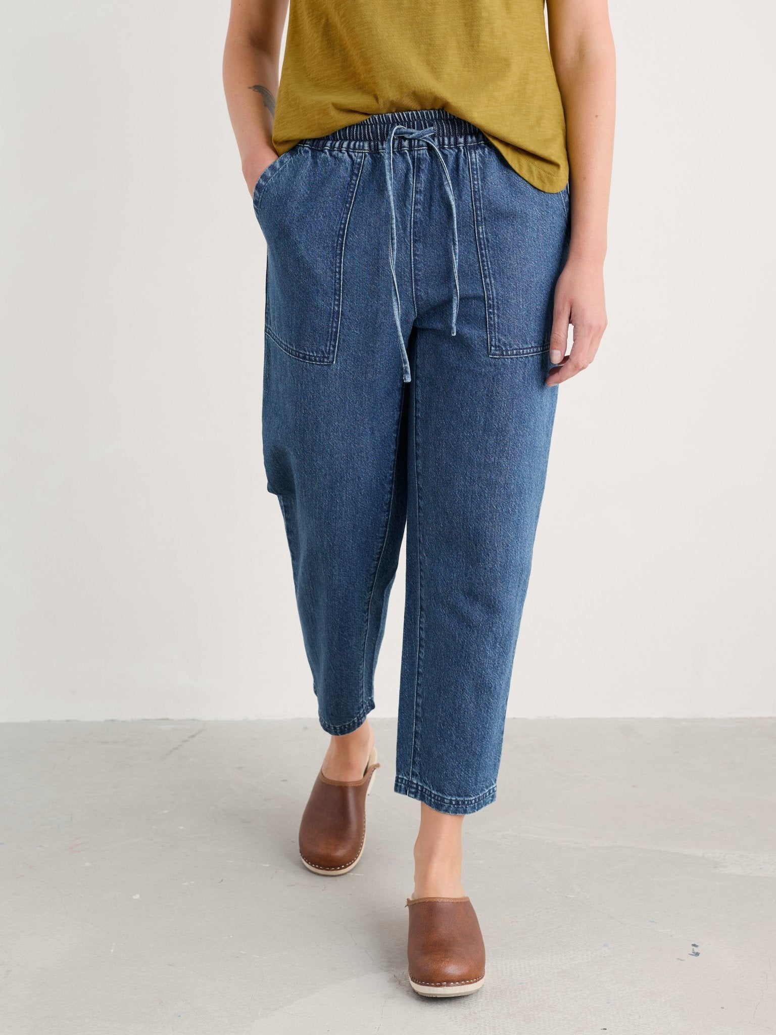 picture of Seasalt Sholl Trousers - Mid Wash - Number Two - womens - fashion - clothing - Seasalt 2