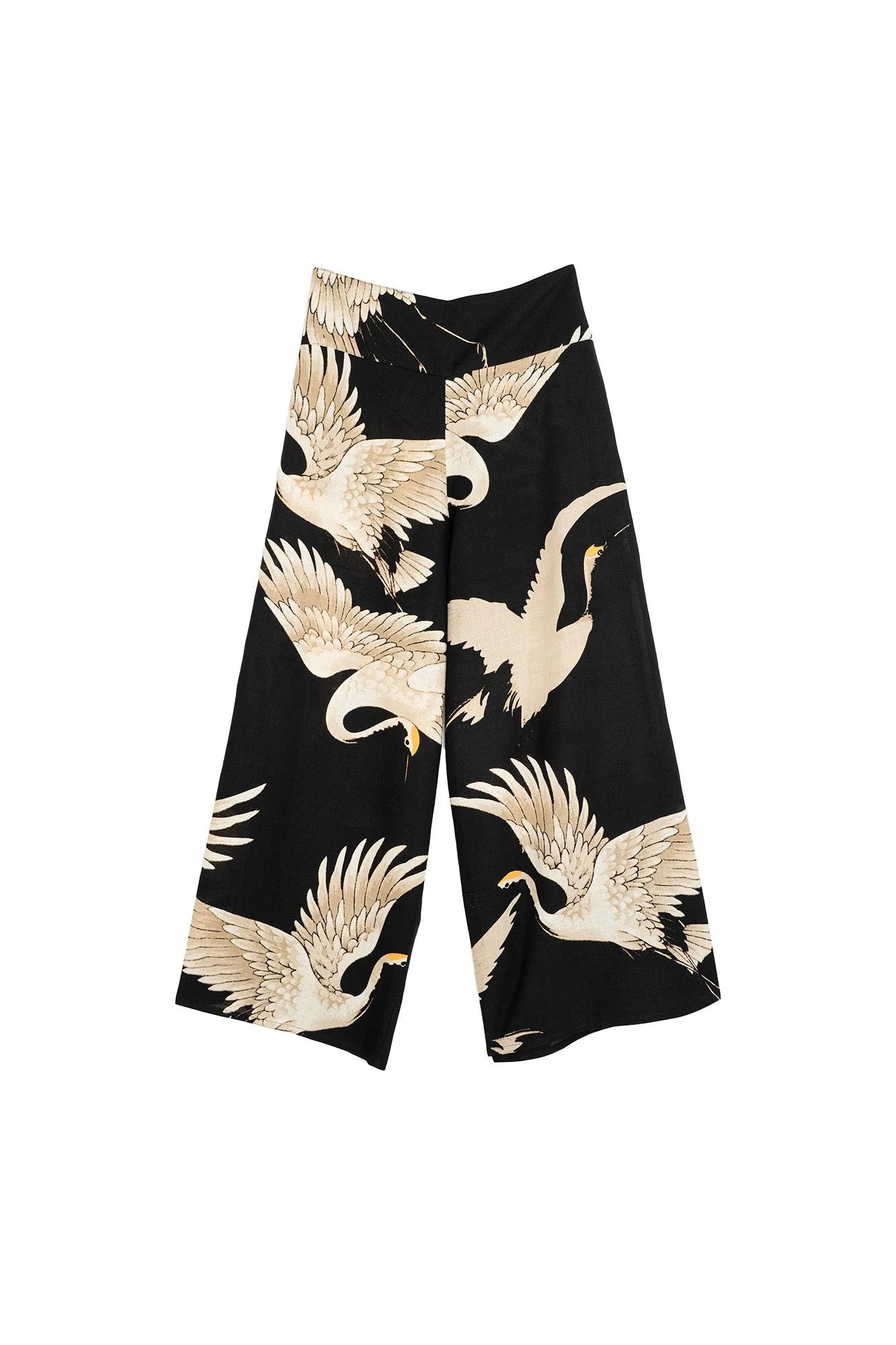 picture of One Hundred Stars Palazzo Pants - Stork Black - Number Two - womens - fashion - clothing - One Hundred Stars 2