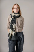 picture of One Hundred Stars Wool Scarf Stork Black - Number Two - womens - fashion - accessories - One Hundred Stars 1