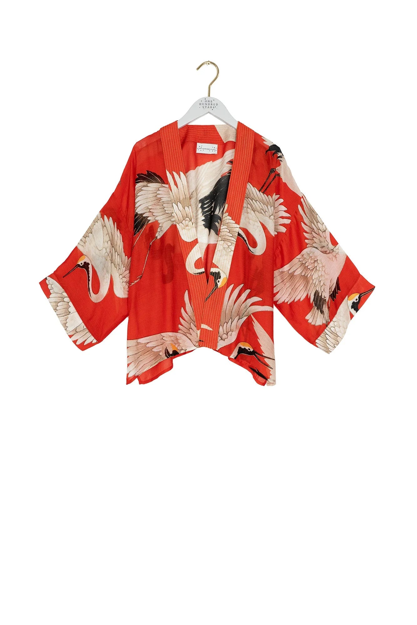 picture of One Hundred Stars Kimono - Stork Scarlet - Number Two - womens - fashion - clothing - One Hundred Stars 5