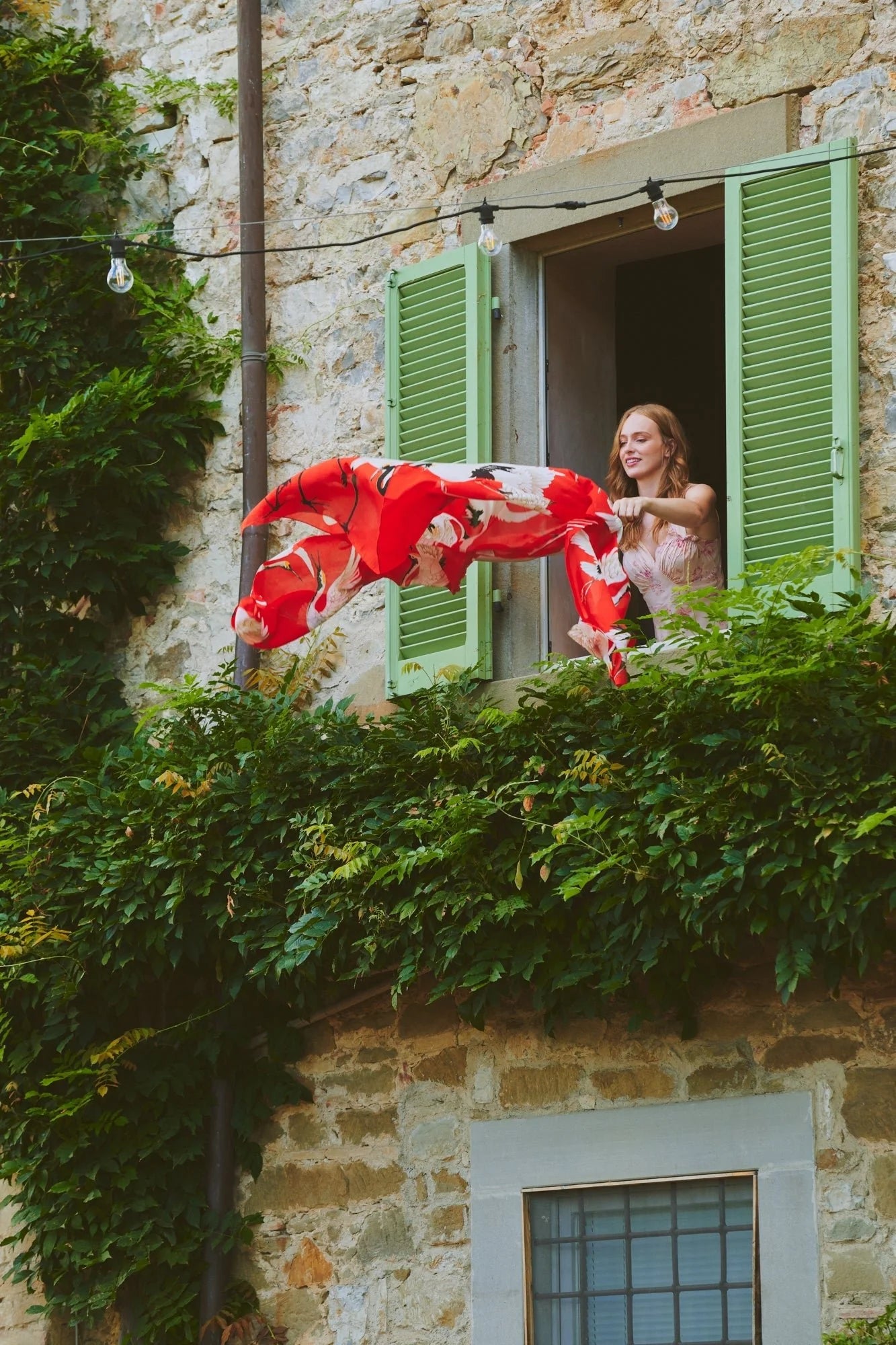 picture of One Hundred Stars Scarf - Stork Scarlet - Number Two - womens - fashion - accessories - One Hundred Stars 2