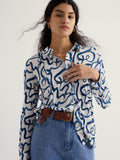picture of Seasalt Teasel Head Shirt - Ink Strokes Chalk - Number Two - womens - fashion - clothing - Seasalt 1