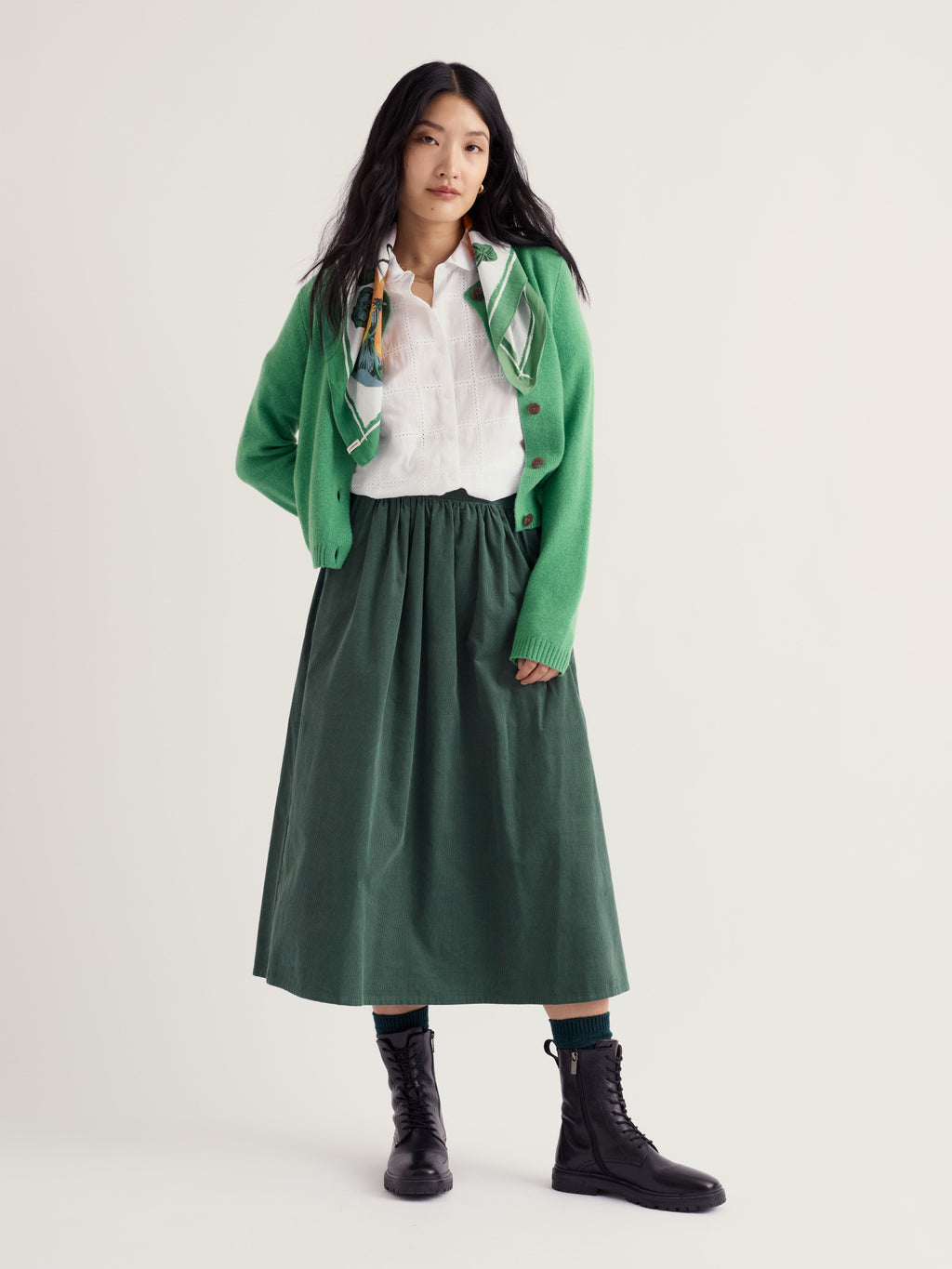Seasalt Tern Tide Cardigan - Pea Pod