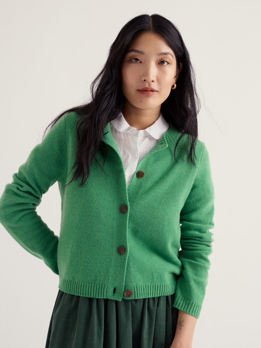 Seasalt Tern Tide Cardigan - Pea Pod