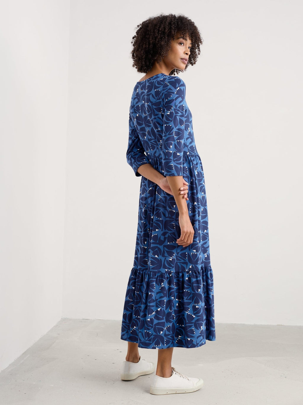 picture of Seasalt Tor View Jersey Dress Floral Cutout Ink - Number Two - womens - fashion - clothing - Seasalt 4