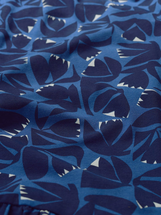 Seasalt Tor View Jersey Dress Floral Cutout Ink
