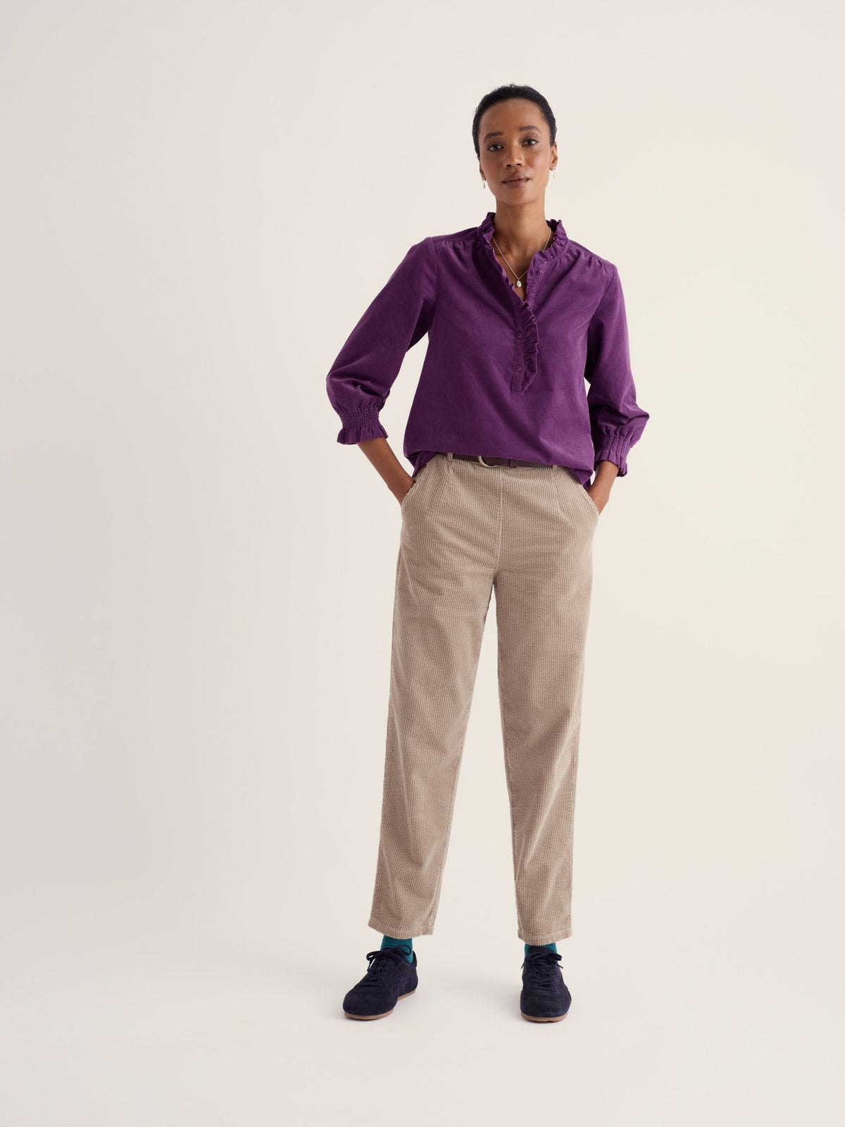 picture of Seasalt Trethornes Trousers - Birch - Number Two - womens - fashion - clothing - Seasalt 2