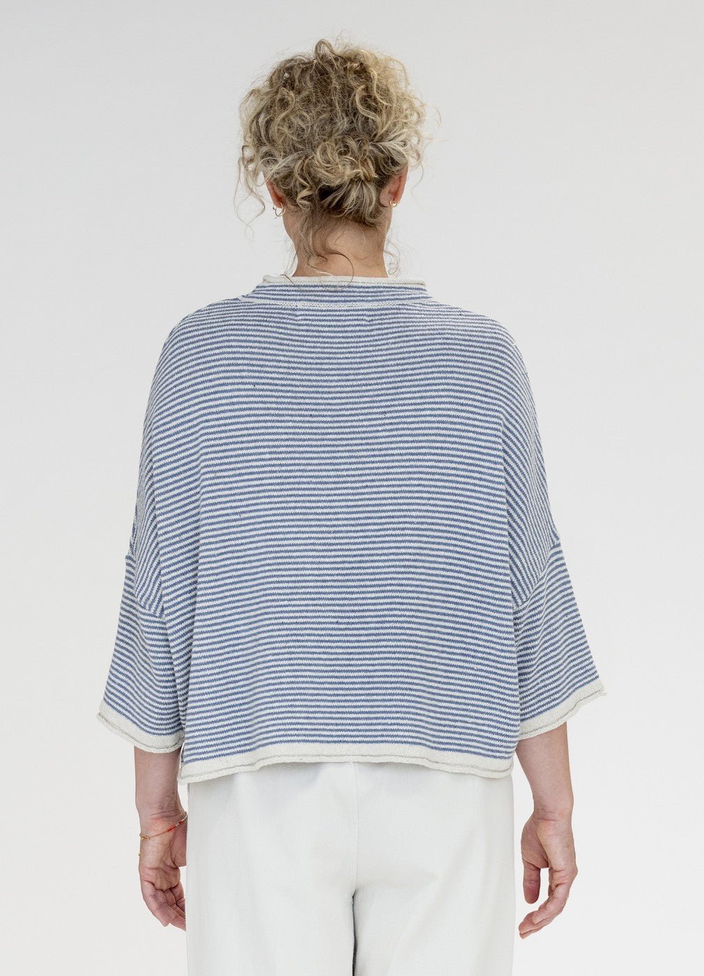 picture of Muse Wear Valborg Jumper - Off White/Denim Stripe - Number Two - womens - fashion - clothing - Muse Wear 3