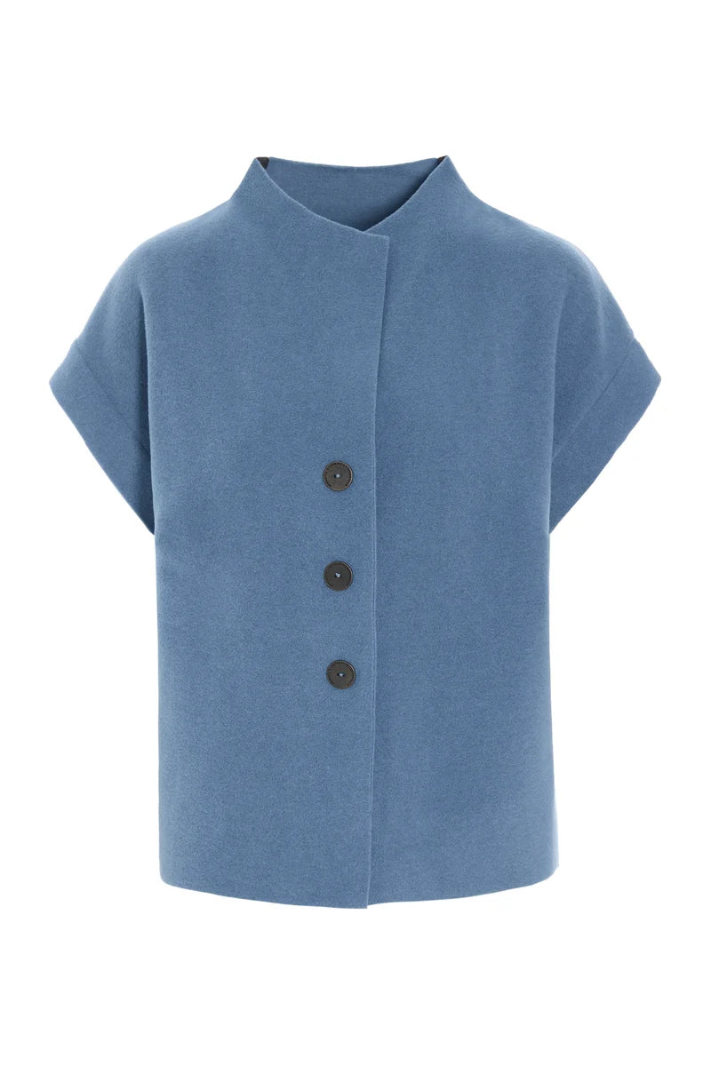 picture of Henriette Steffensen Vest 7170 - Dusty Blue - Number Two - womens - fashion - clothing - Henriette Steffensen 1