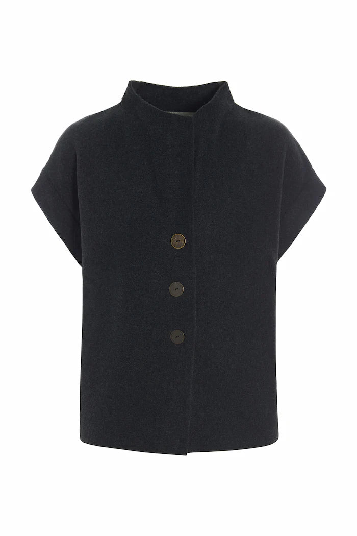 picture of Henriette Steffensen Vest - Soft Black - Number Two - womens - fashion - clothing - Henriette Steffensen 5