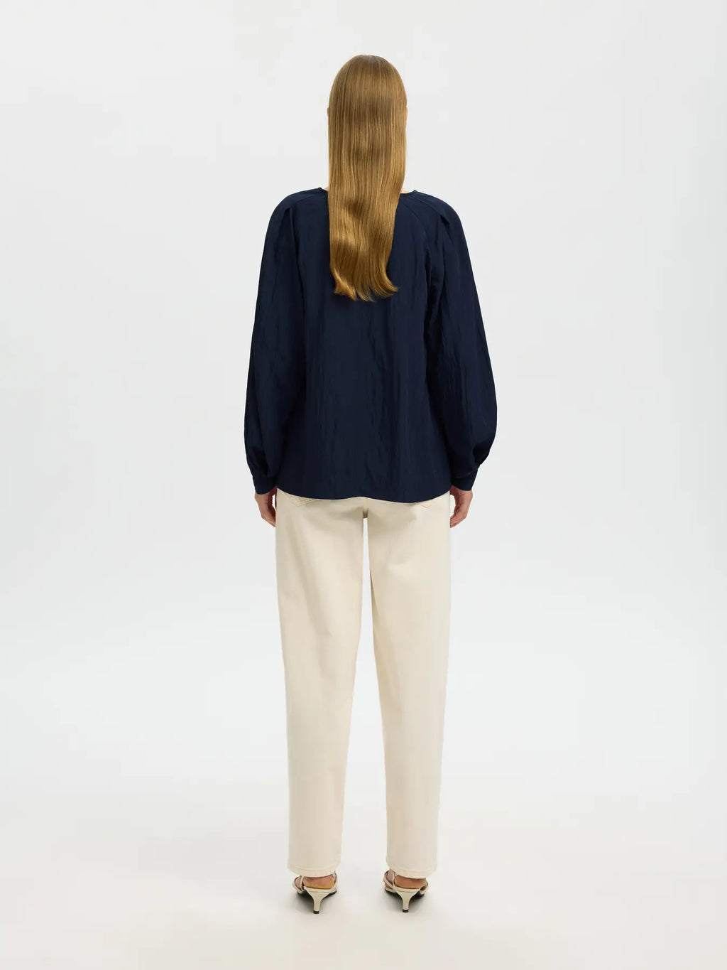 picture of Selected Fiona Long Sleeve Top - Dark Sapphire - Number Two - womens - fashion - clothing - Selected Femme 5