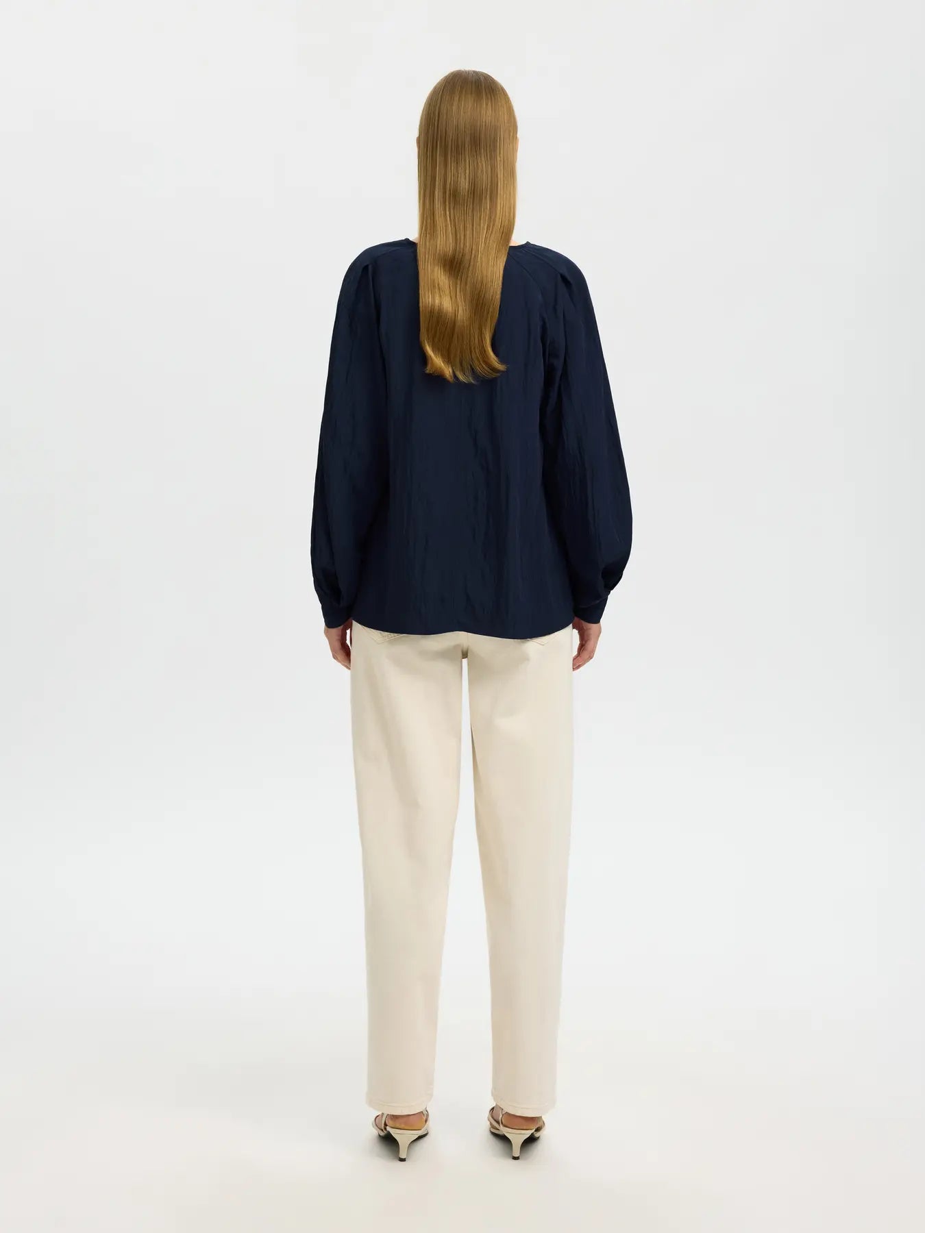 picture of Selected Fiona Long Sleeve Top - Dark Sapphire - Number Two - womens - fashion - clothing - Selected Femme 5