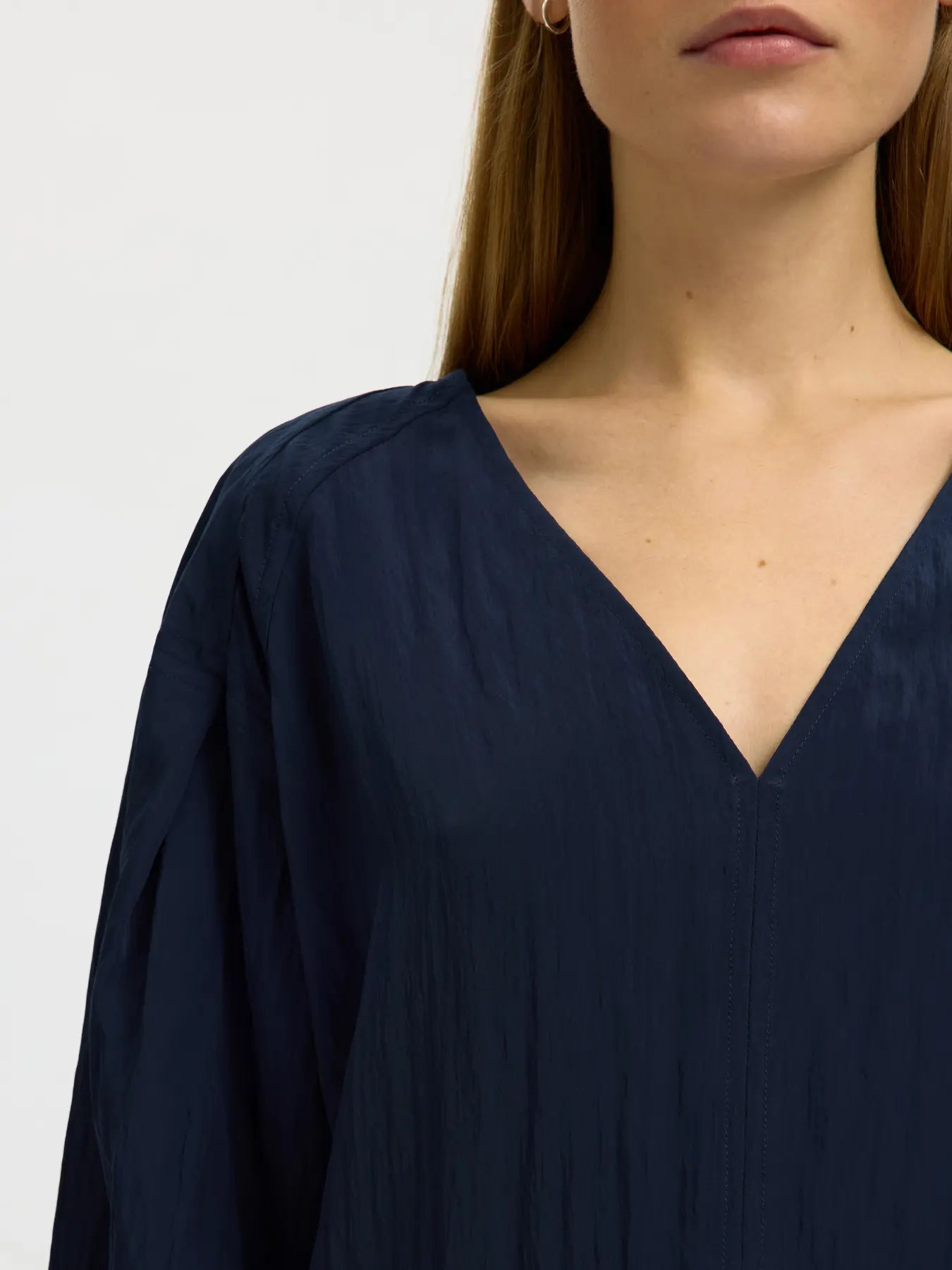 picture of Selected Fiona Long Sleeve Top - Dark Sapphire - Number Two - womens - fashion - clothing - Selected Femme 3