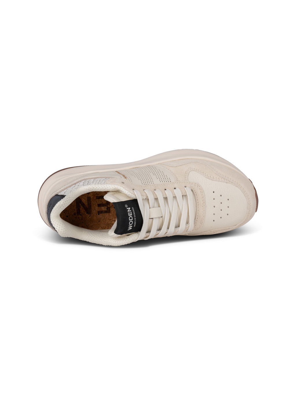 picture of Woden Mathide Leather Trainer - Blanc De Blanc - Number Two - womens - fashion - Footwear - Woden 5