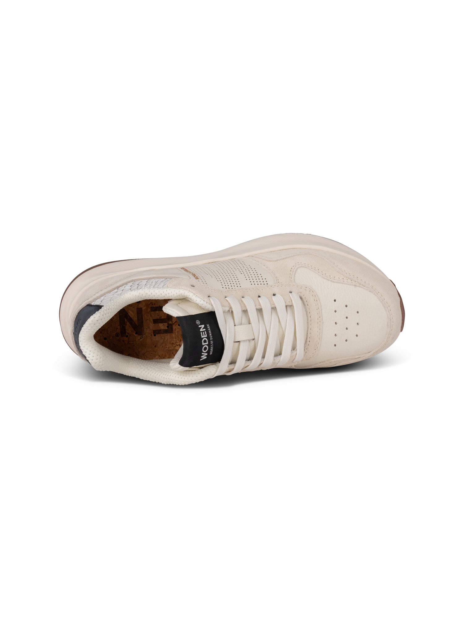 picture of Woden Mathide Leather Trainer - Blanc De Blanc - Number Two - womens - fashion - Footwear - Woden 5