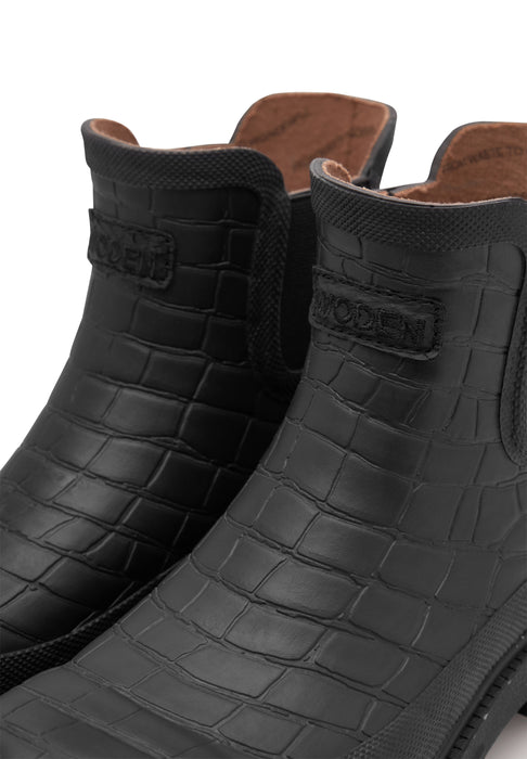 Woden Liv Croco Waterproof - Black