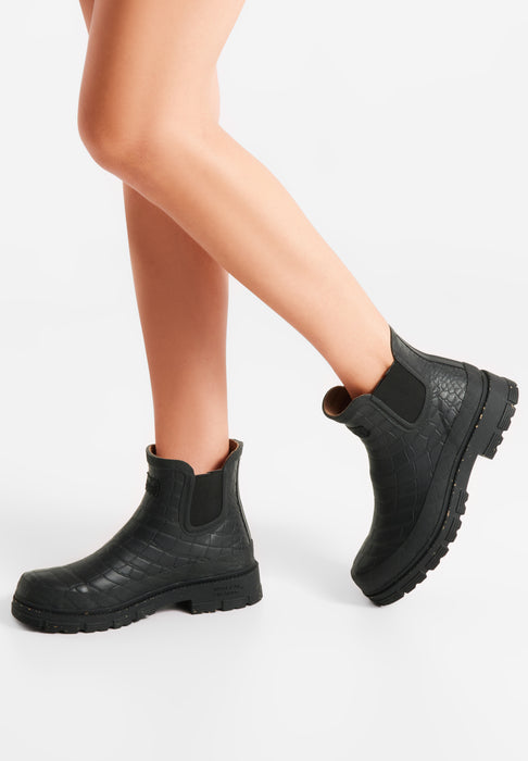 Woden Liv Croco Waterproof - Black
