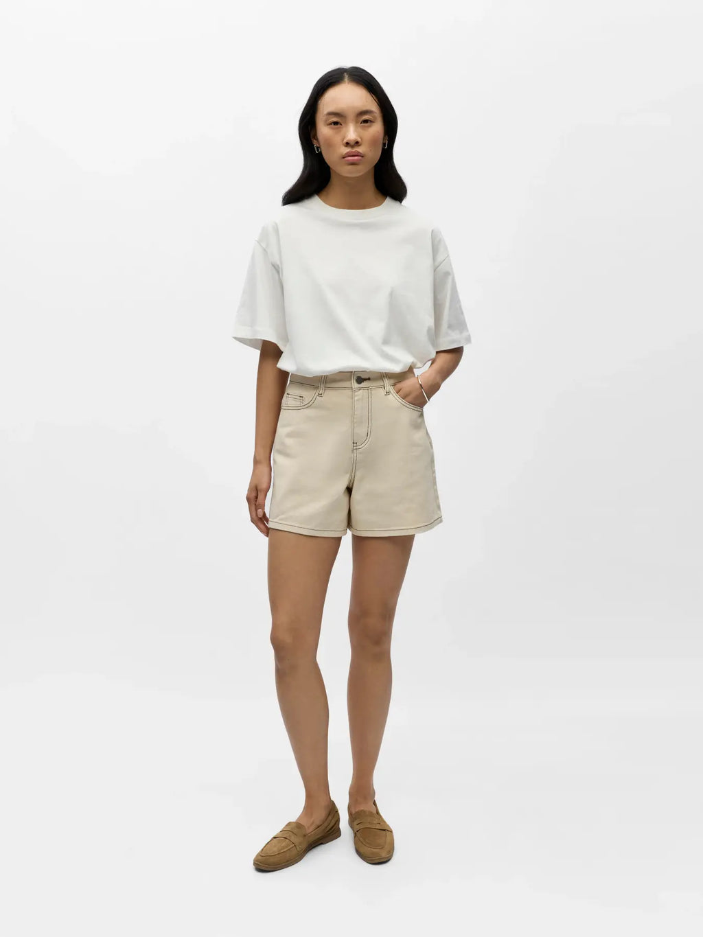 picture of Object Andrea Shorts - Birch - Number Two - womens - fashion - clothing - Object 2