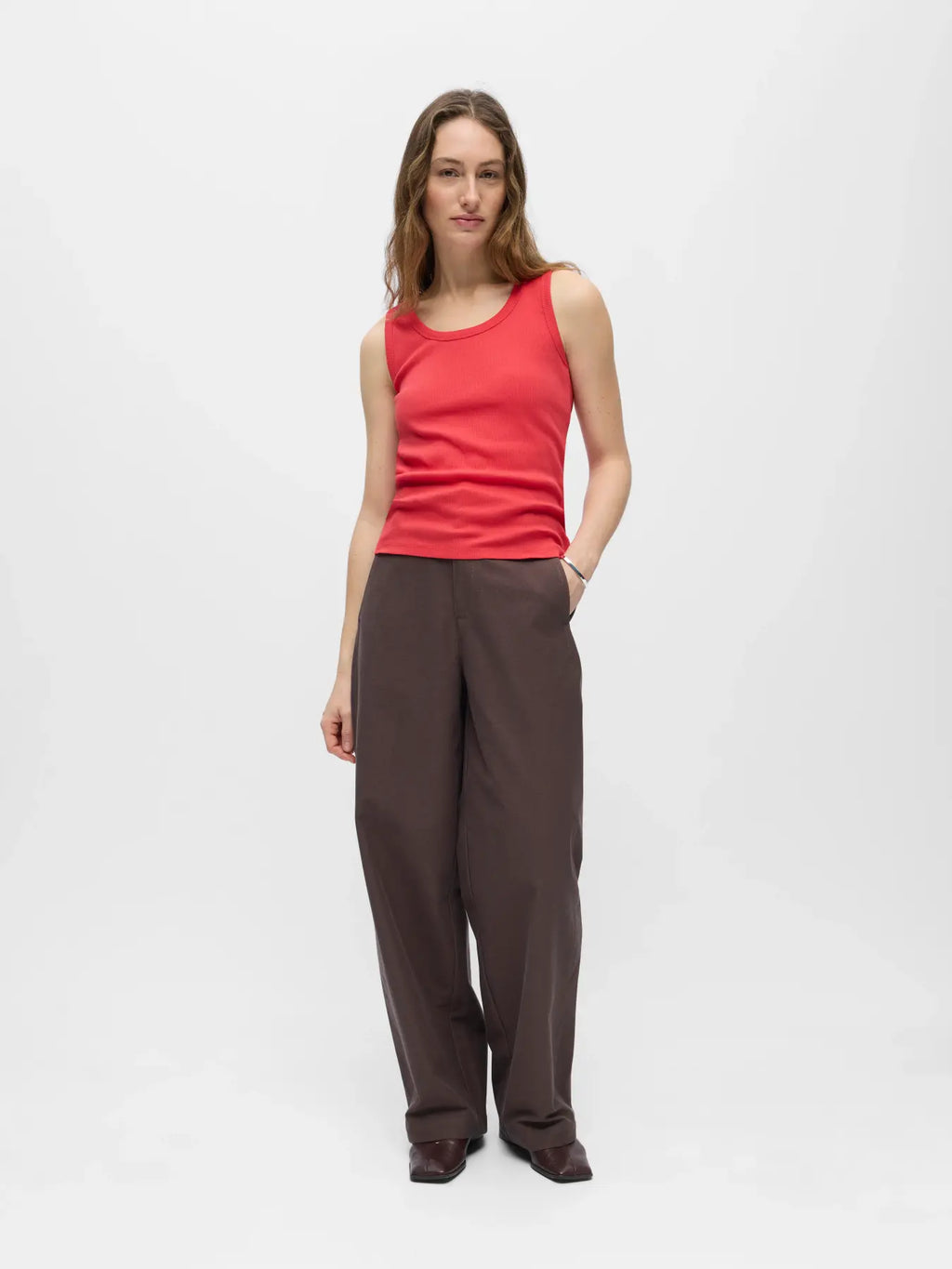 picture of Object Moli Tank Top - Poinsettia - Number Two - womens - fashion - clothing - Object 2
