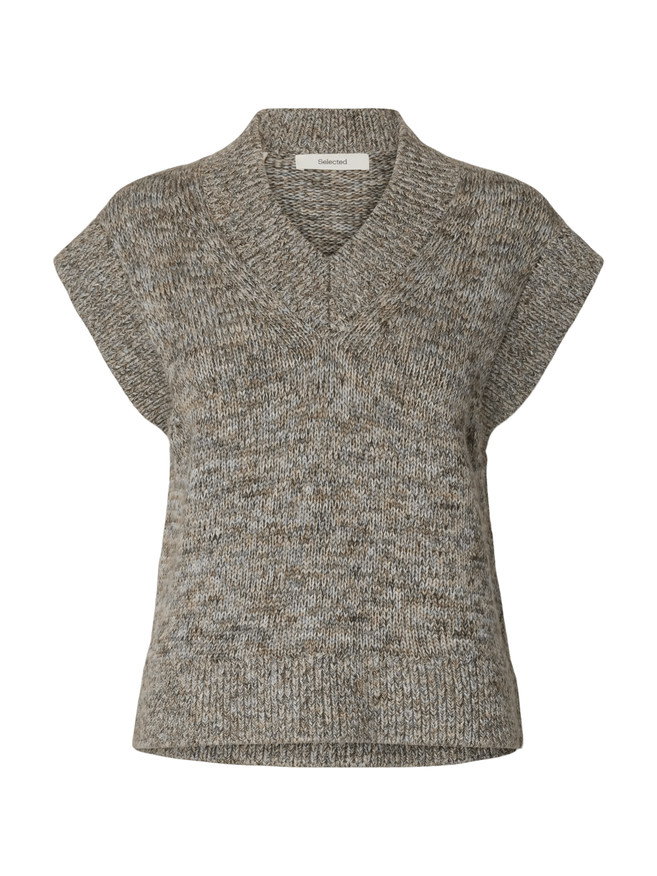 picture of Selected Ivy Knit Vest - Birch/Color mix - Number Two - womens - fashion - clothing - Selected Femme 1