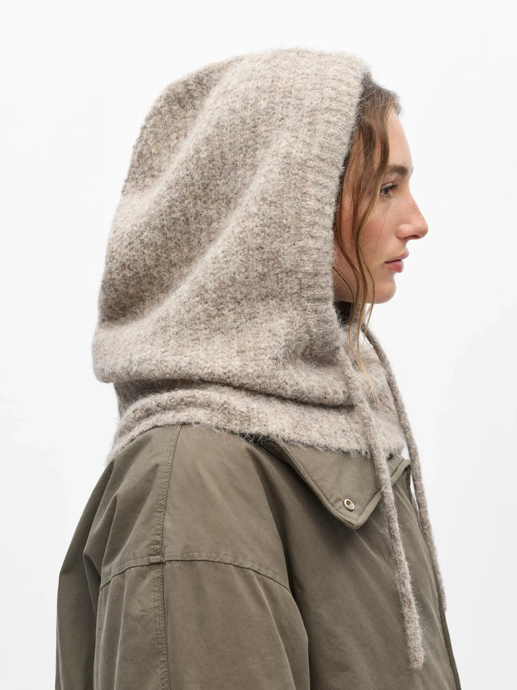 Object Milu Knit Balaclava - Humus Melange