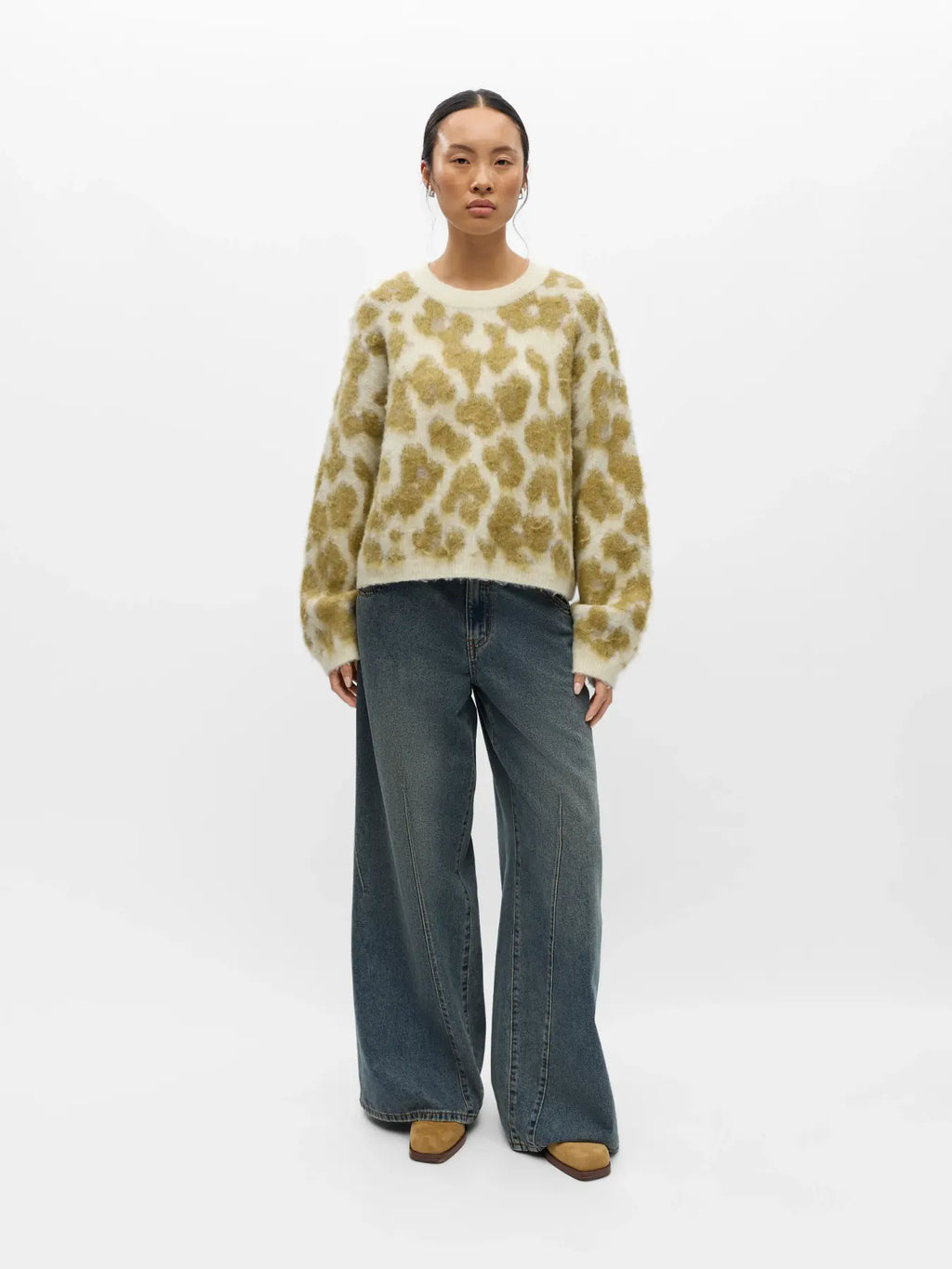 Object Pipsy Floral Jumper - Birch/Fennel