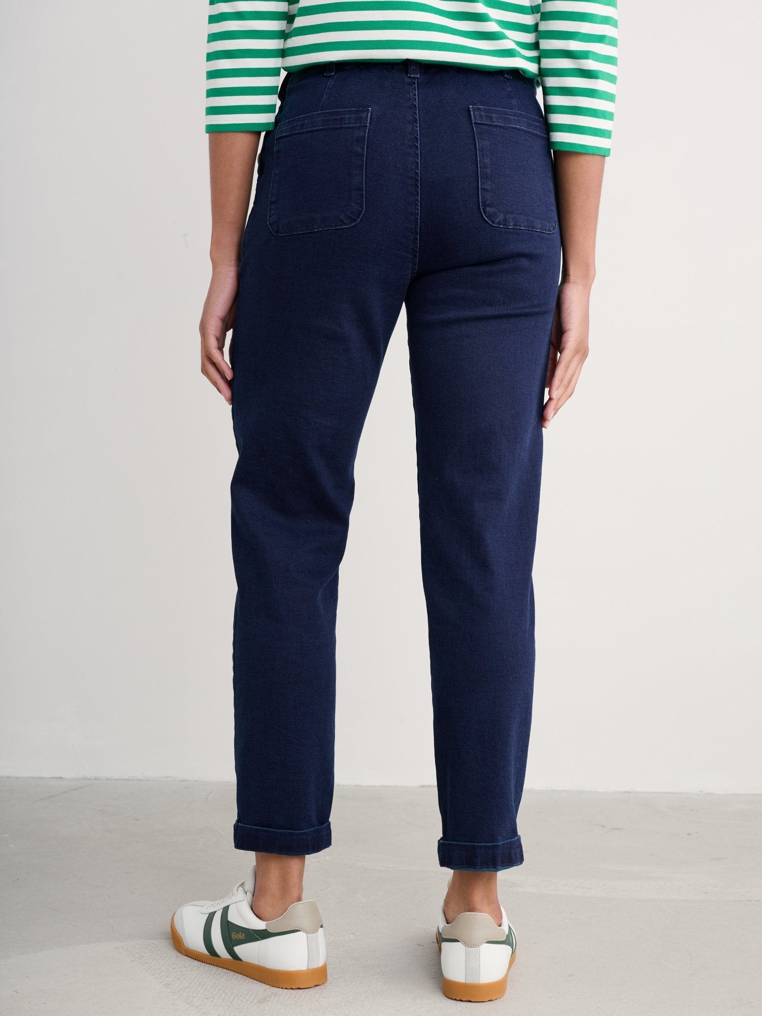 picture of Seasalt Waterdance Trousers Dark Indigo Wash - Number Two - womens - fashion - ethical - clothing - Seasalt