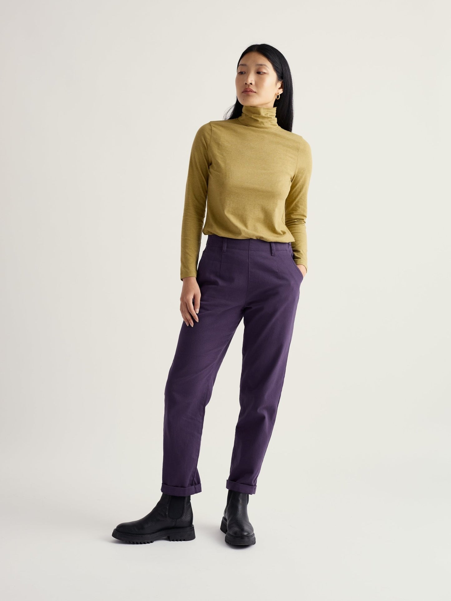 picture of Seasalt Waterdance Trousers - Dark Violet - Number Two - womens - fashion - clothing - Seasalt 1