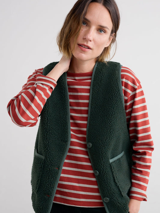 picture of Seasalt Well Wisher Borg Gilet - Coppice - Number Two - womens - fashion - clothing - Seasalt 1