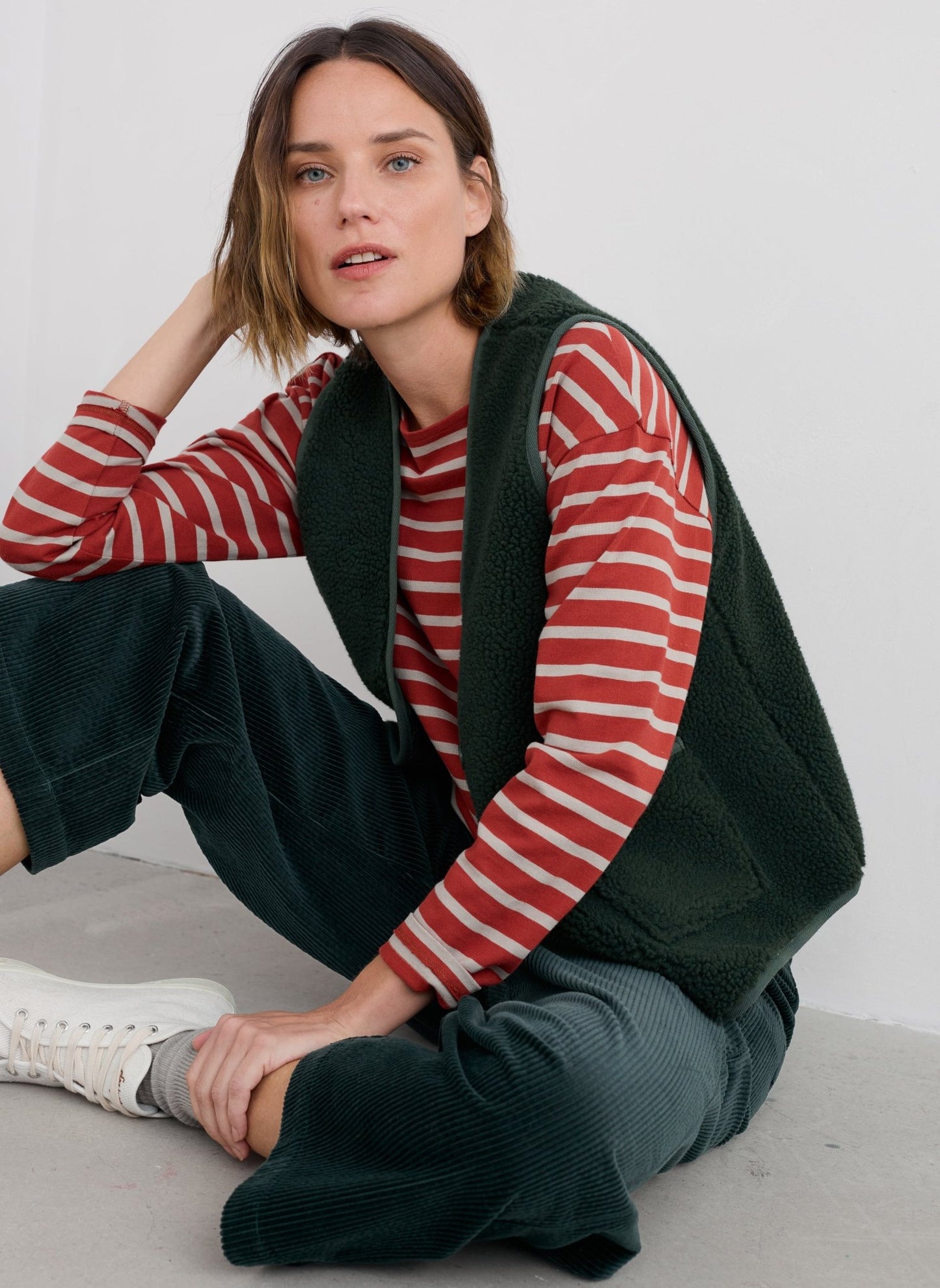 picture of Seasalt Well Wisher Borg Gilet - Coppice - Number Two - womens - fashion - clothing - Seasalt 3