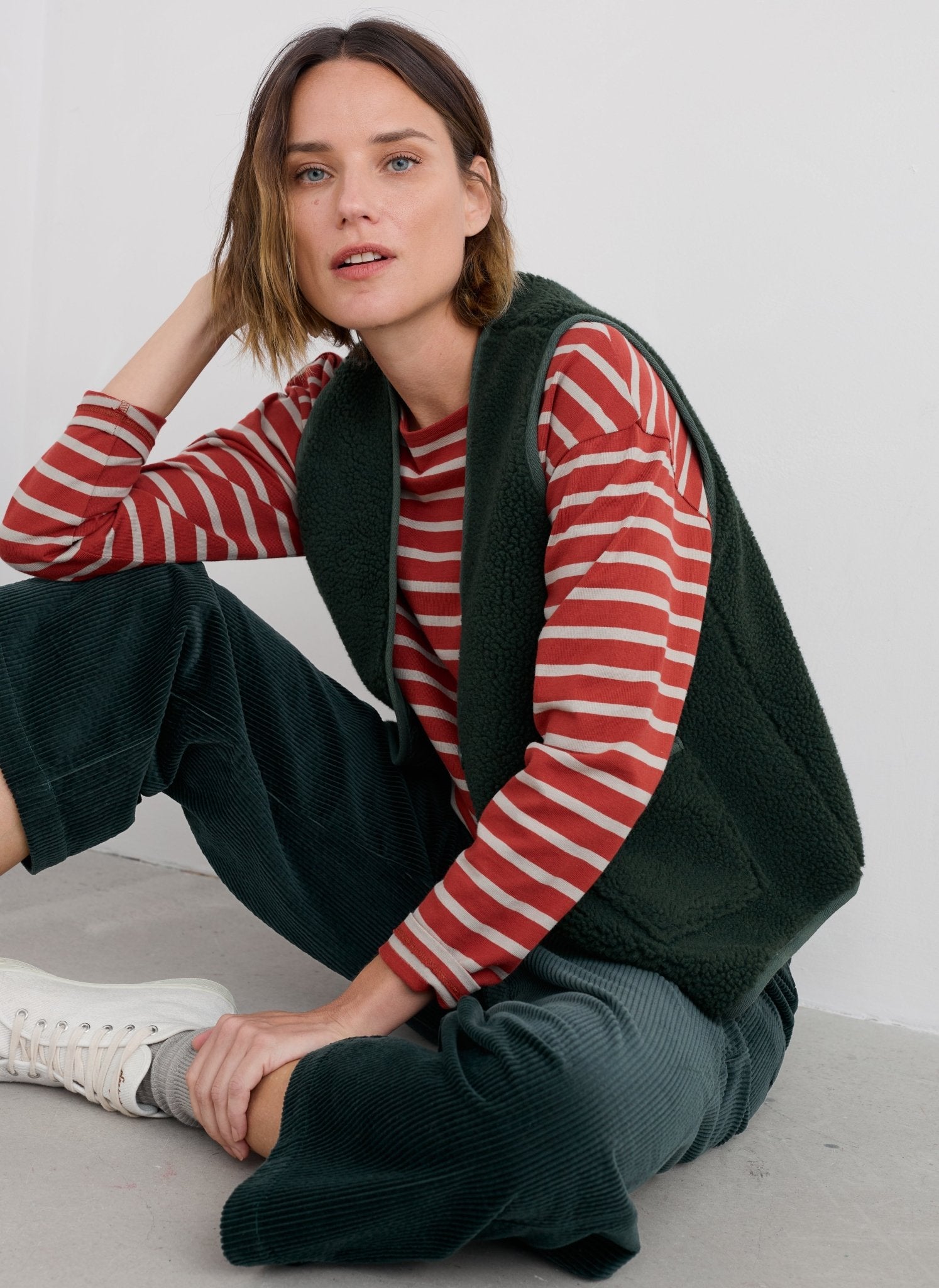 picture of Seasalt Well Wisher Borg Gilet - Coppice - Number Two - womens - fashion - clothing - Seasalt 3