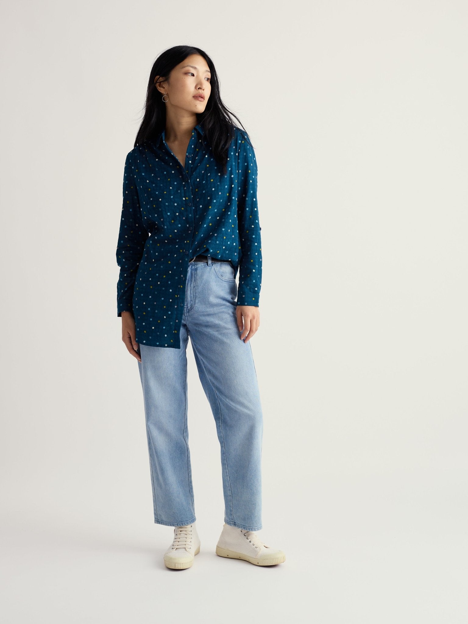 picture of Seasalt Wren Flutter Shirt - Little Sponge Spot Galley Mix - Number Two - womens - fashion - clothing - Seasalt 2
