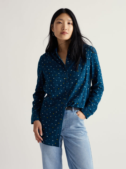 picture of Seasalt Wren Flutter Shirt - Little Sponge Spot Galley Mix - Number Two - womens - fashion - clothing - Seasalt 1