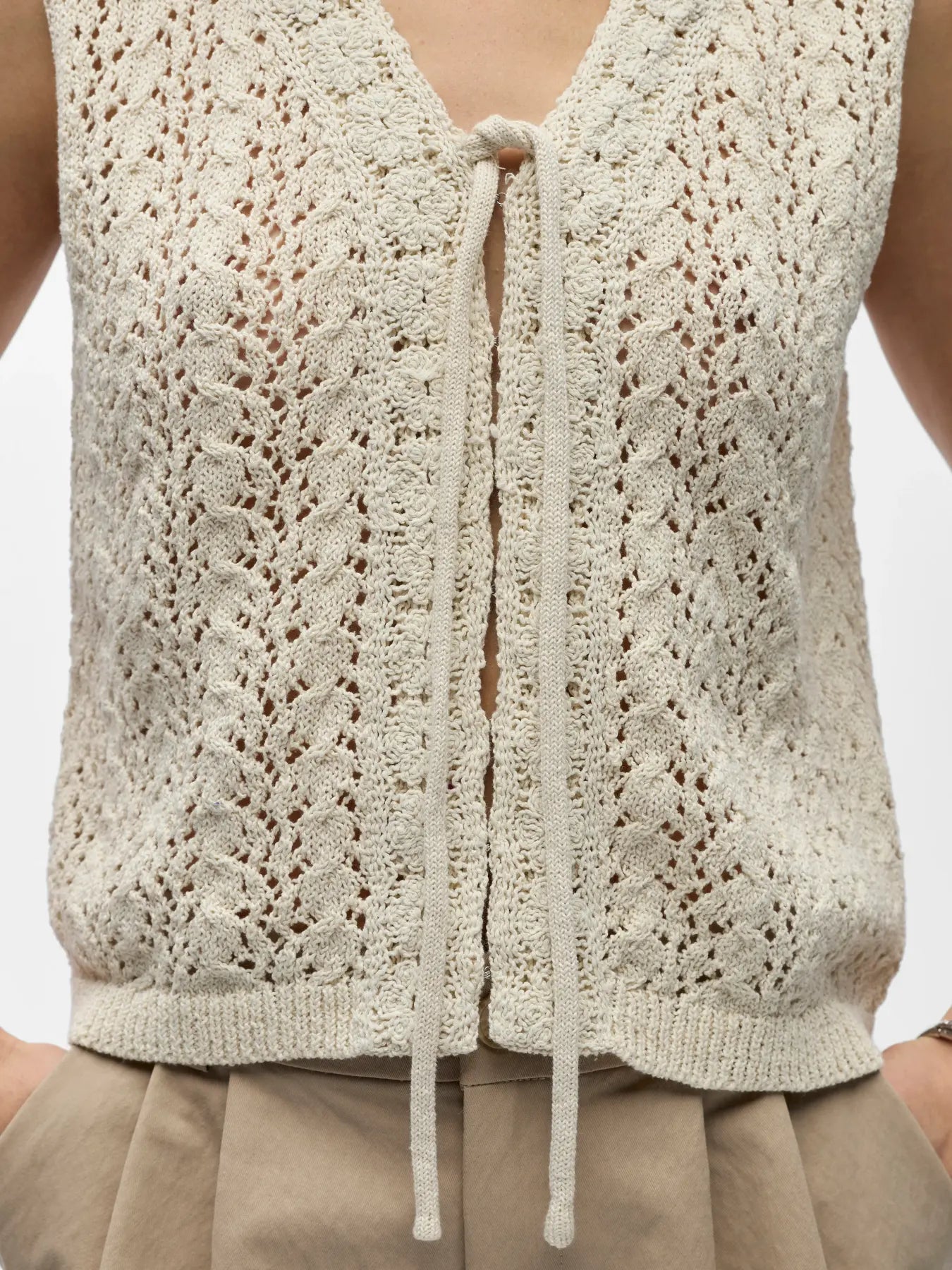 picture of Object Joplin Sleeveless Knit Top - Birch - Number Two - womens - fashion - clothing - Object 2