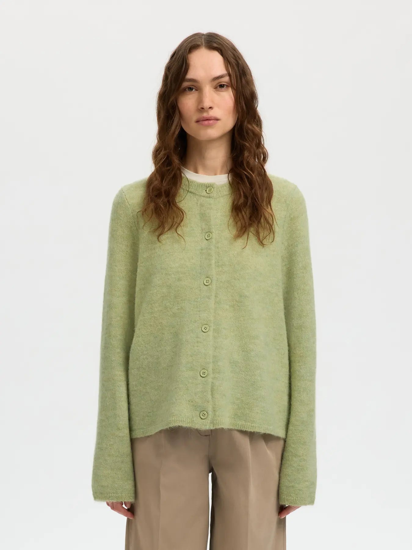 picture of Selected Lulu New LS Cardigan - Lint Melange - Number Two - womens - fashion - clothing - Selected Femme 5