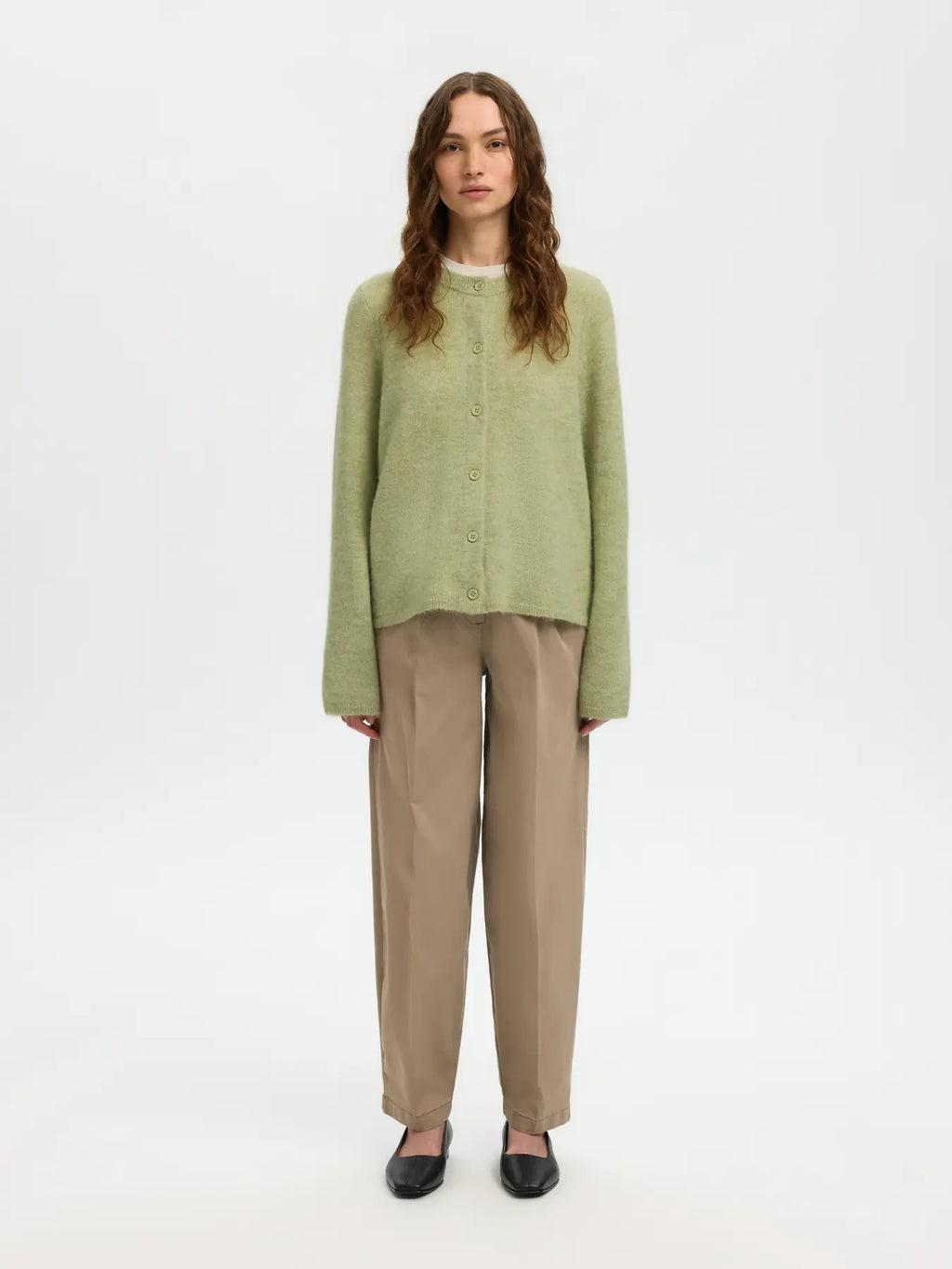 picture of Selected Lulu New LS Cardigan - Lint Melange - Number Two - womens - fashion - clothing - Selected Femme 3