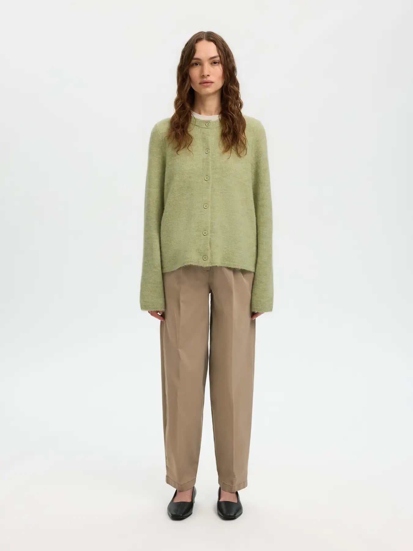 picture of Selected Lulu New LS Cardigan - Lint Melange - Number Two - womens - fashion - clothing - Selected Femme 3