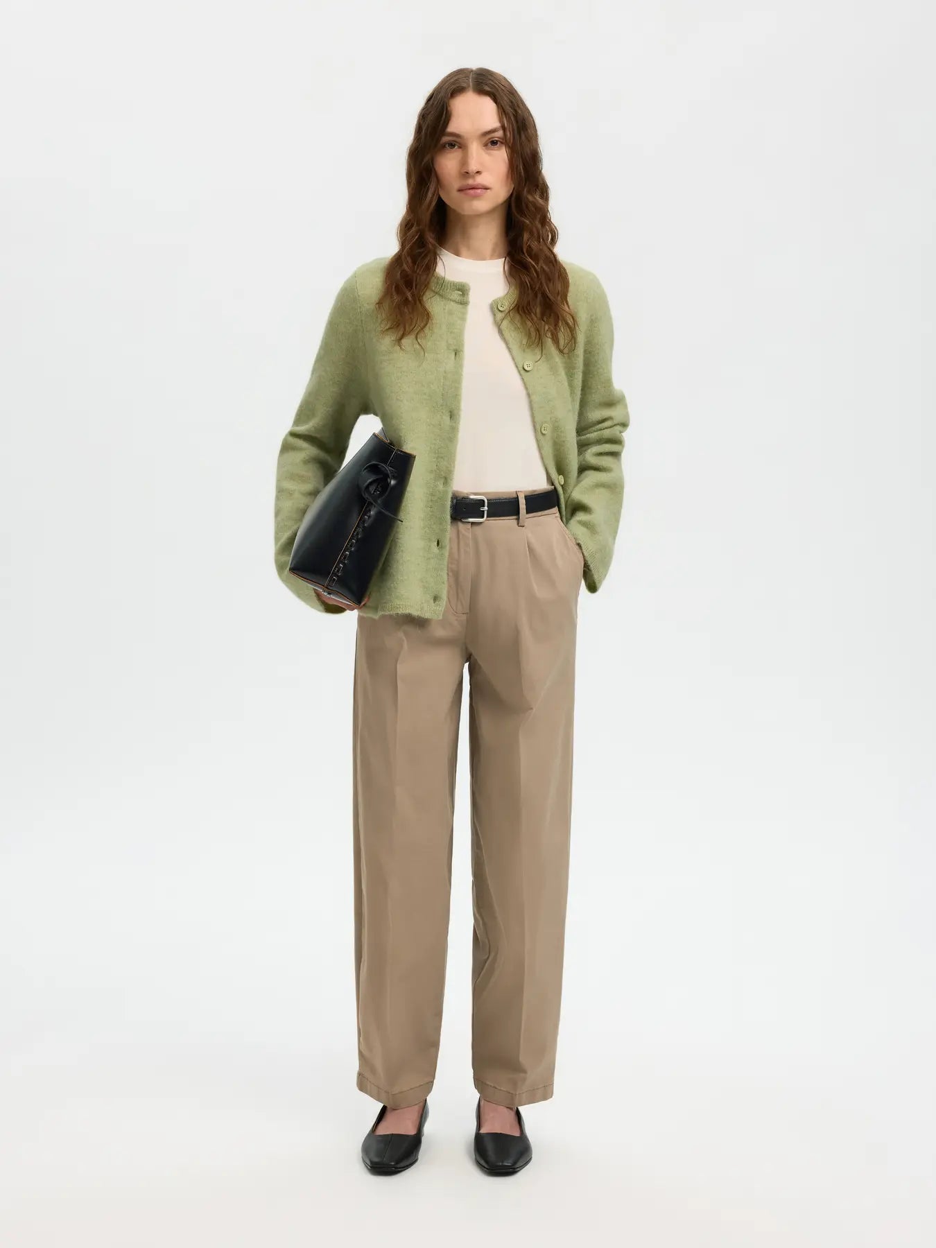 picture of Selected Lulu New LS Cardigan - Lint Melange - Number Two - womens - fashion - clothing - Selected Femme 1
