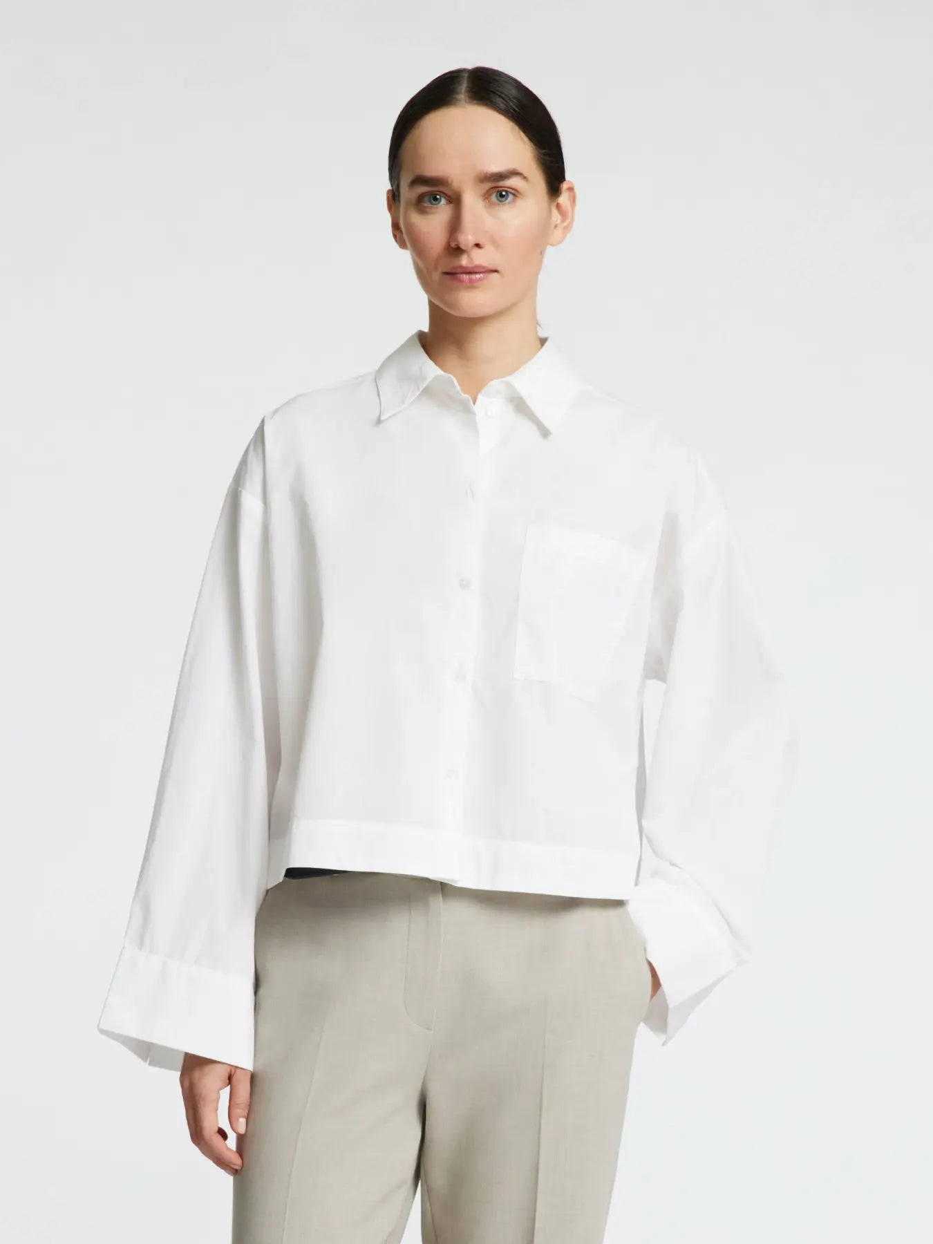 picture of Selected Astha Boxy Shirt - Bright White - Number Two - womens - fashion - clothing - Selected Femme 1