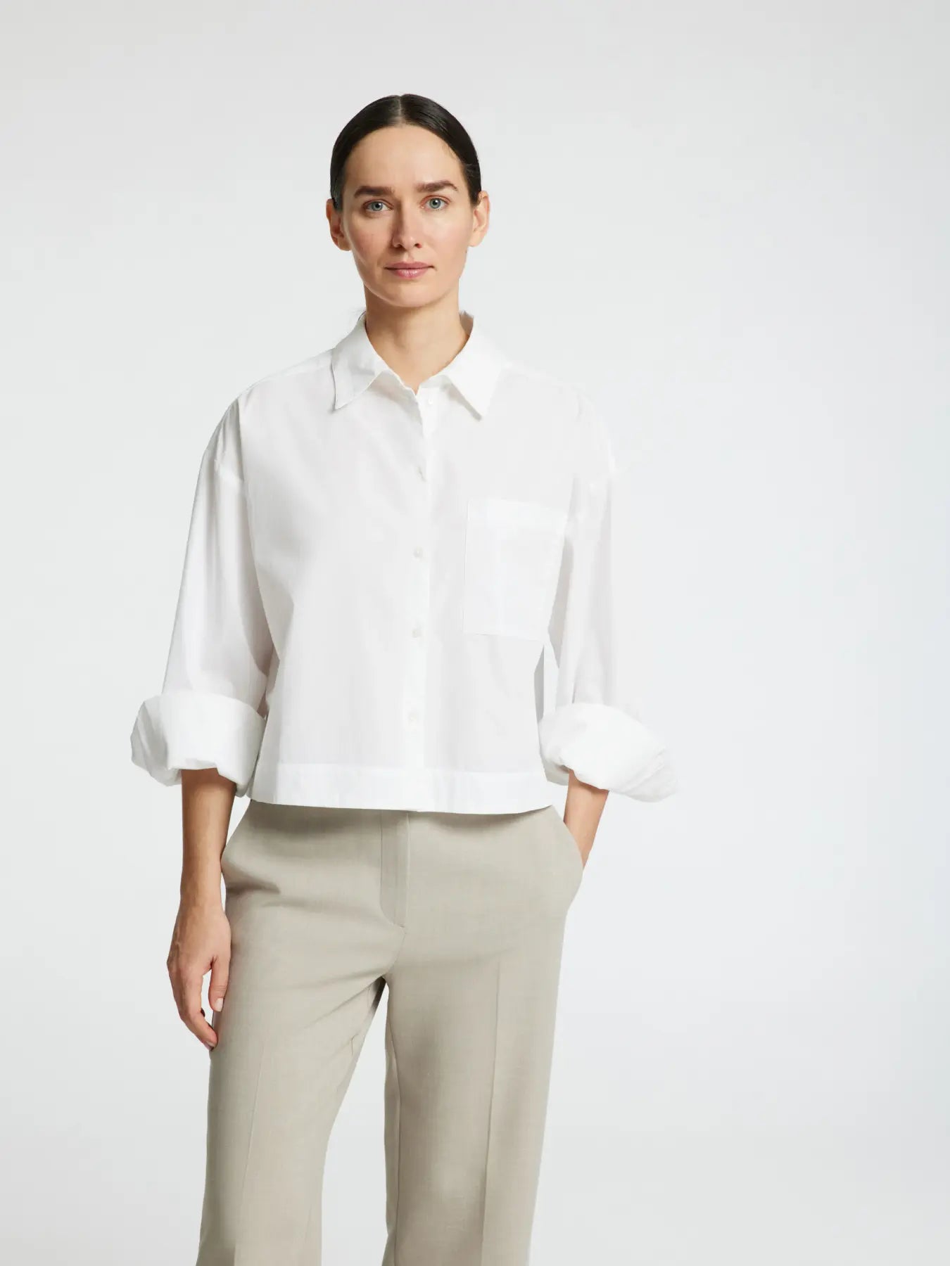 picture of Selected Astha Boxy Shirt - Bright White - Number Two - womens - fashion - clothing - Selected Femme 2