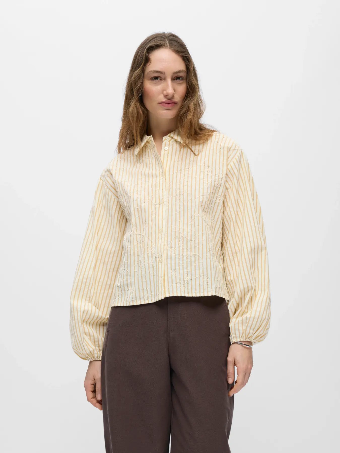 picture of Object Adriana Top - Birch/Taffy - Number Two - womens - fashion - clothing - Object 1