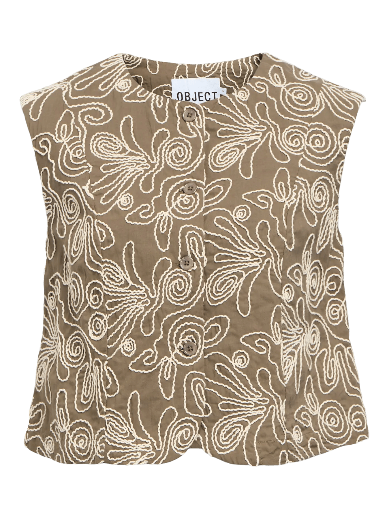 picture of Object Kerry Sleeveless Vest - Morel/Sandshell - Number Two - womens - fashion - clothing - Object 5