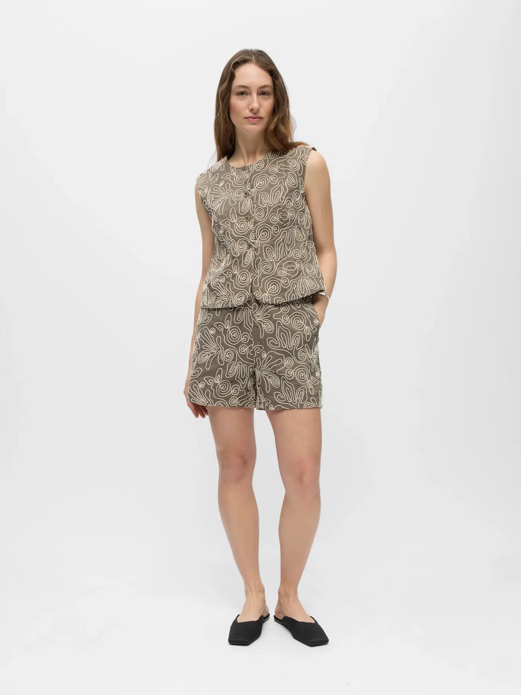picture of Object Kerry Sleeveless Vest - Morel/Sandshell - Number Two - womens - fashion - clothing - Object 3