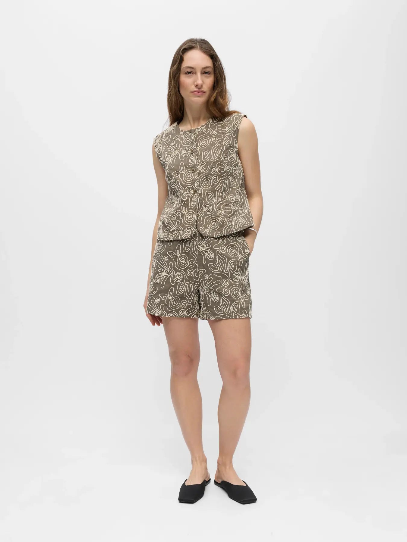 picture of Object Kerry Sleeveless Vest - Morel/Sandshell - Number Two - womens - fashion - clothing - Object 3