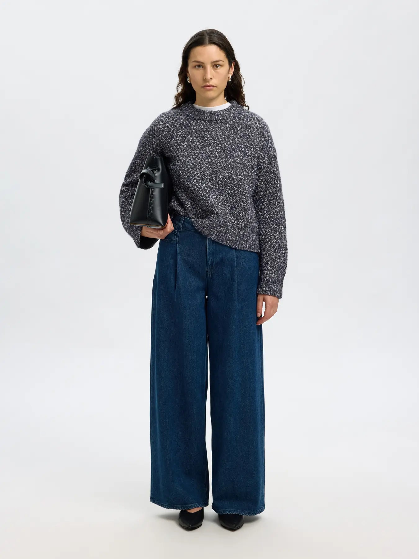 picture of Selected Femme Bolette Knit - Dark Sapphire/Birch - Number Two - womens - fashion - clothing - Selected Femme 3