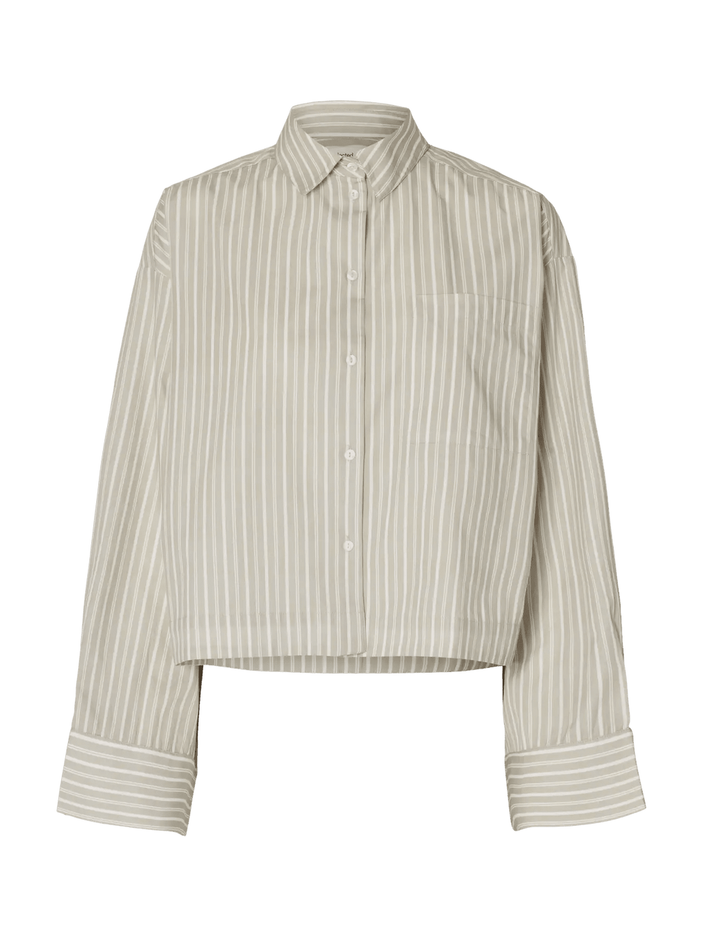 picture of Selected Astha Boxy Shirt - Cashmere/Bright White Stripe - Number Two - womens - clothing - Selected Femme 6