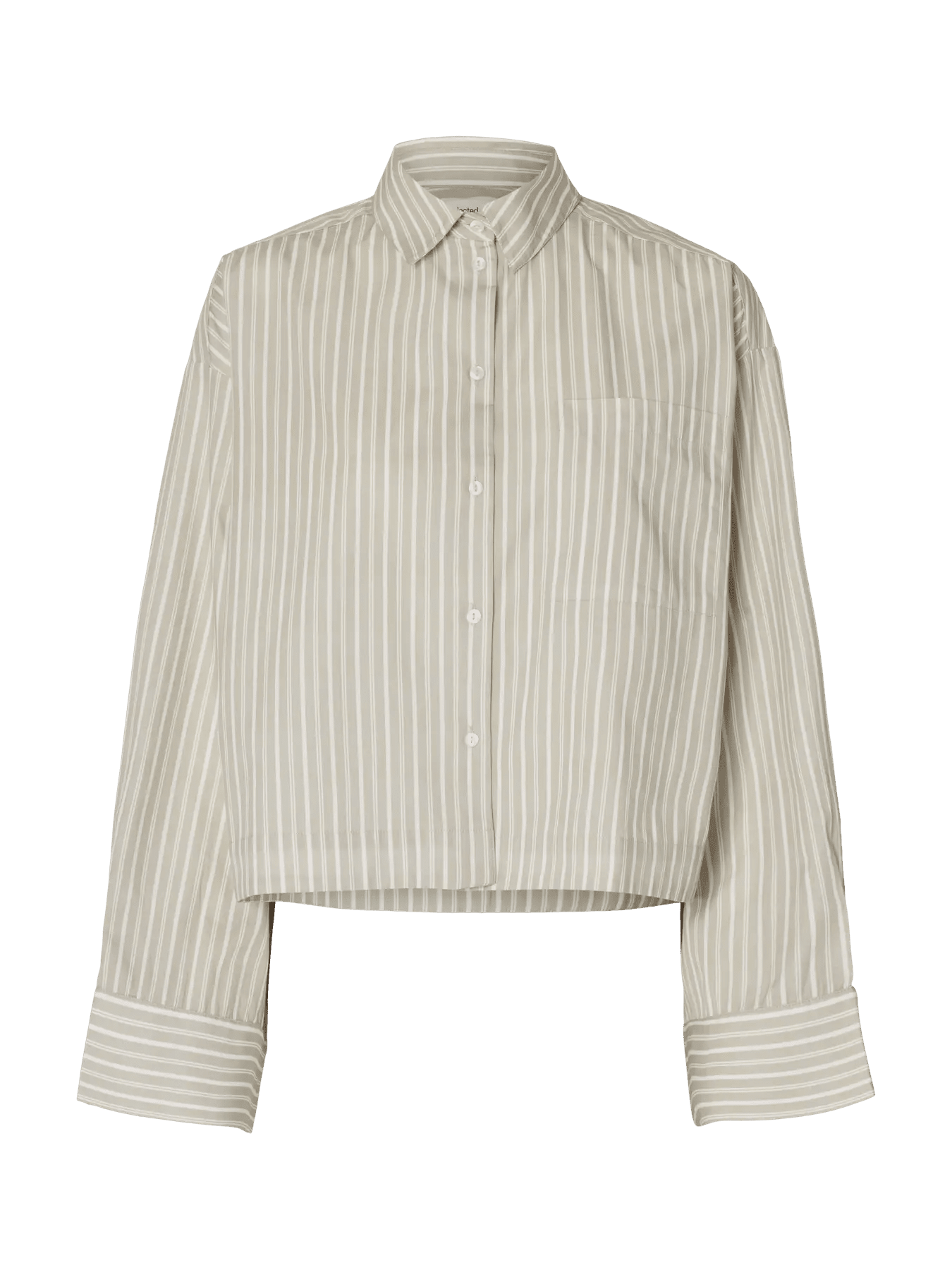 picture of Selected Astha Boxy Shirt - Cashmere/Bright White Stripe - Number Two - womens - clothing - Selected Femme 6