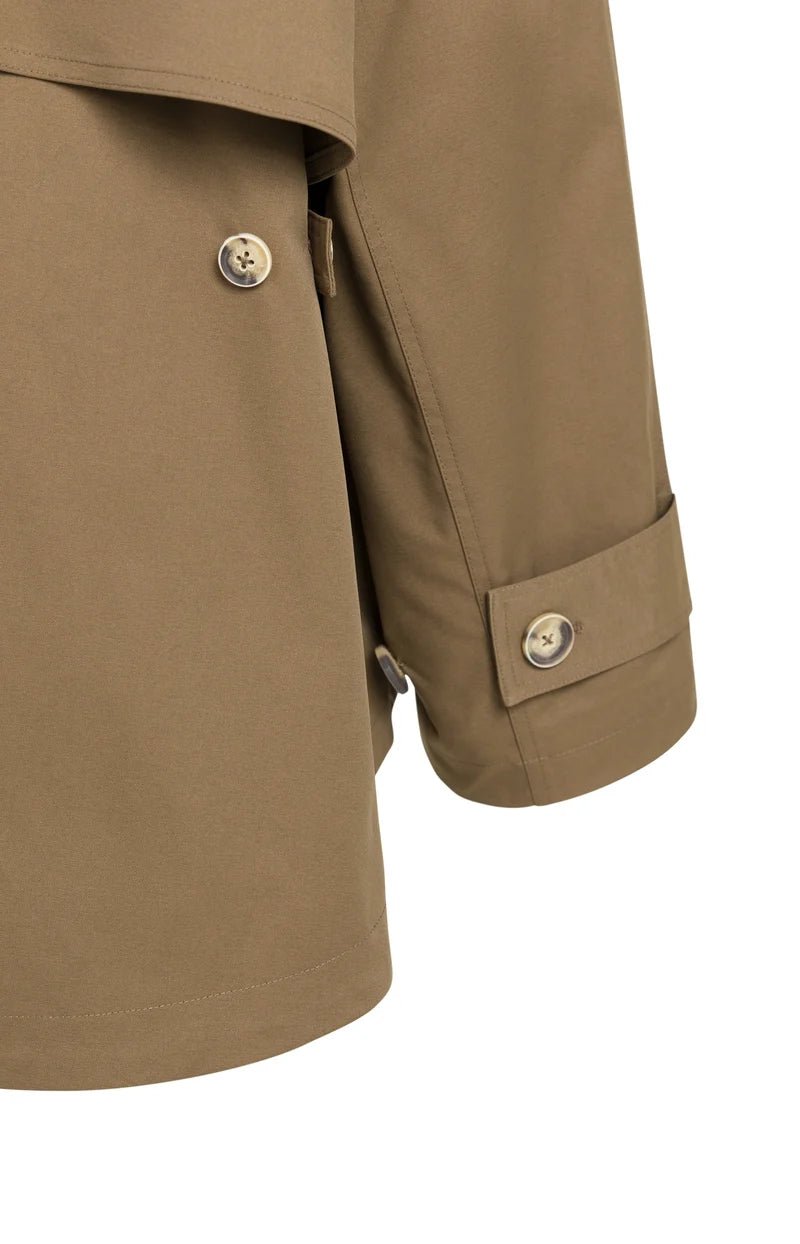 picture of Yaya A-Line Trench Jacket With Stand Collar - Teak Brown - Number Two - womens - fashion - clothing - Yaya 15