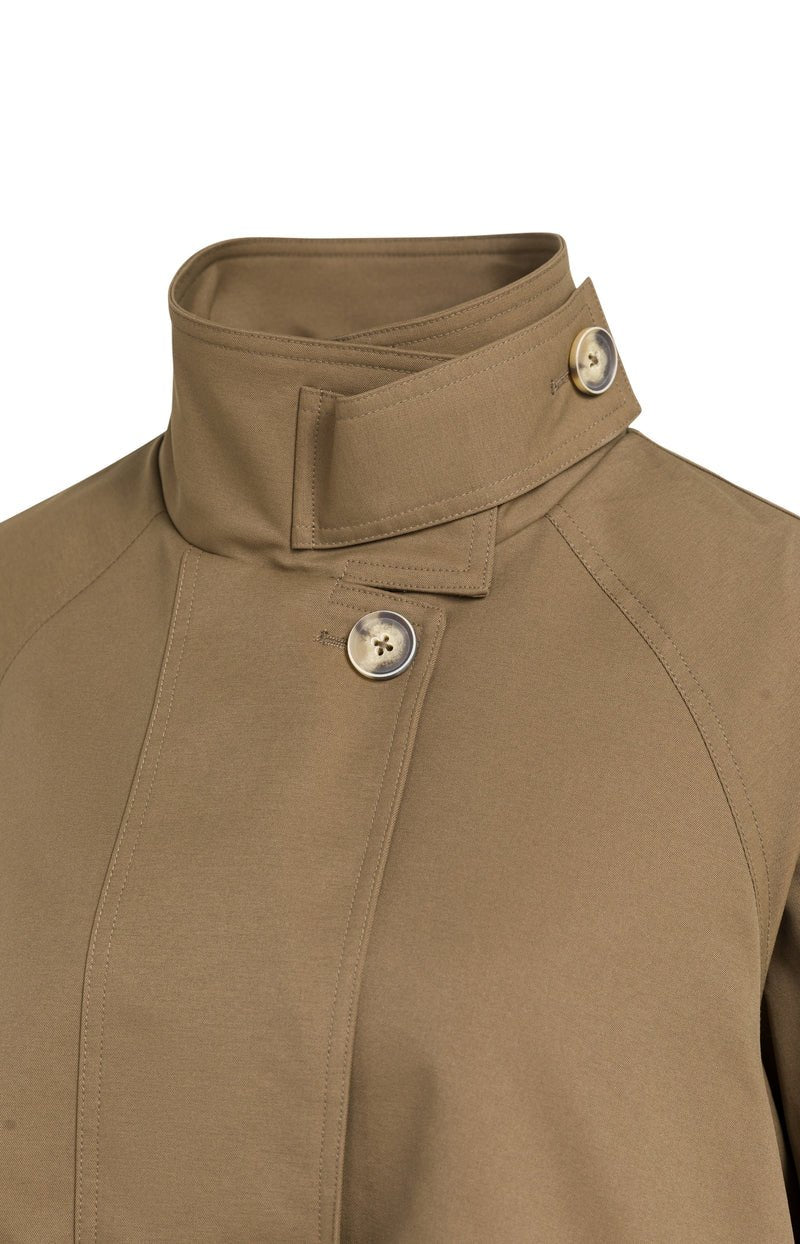 picture of Yaya A-Line Trench Jacket With Stand Collar - Teak Brown - Number Two - womens - fashion - clothing - Yaya 14