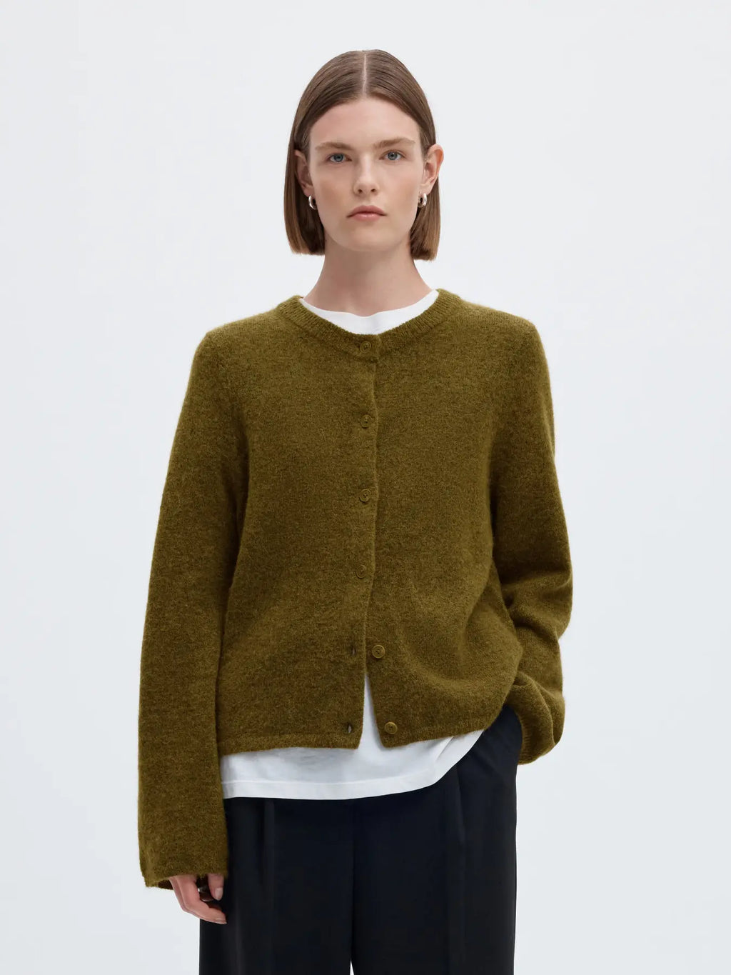 picture of Selected Lulu Cardigan - Fir Green Melange - Number Two - womens - fashion - clothing - Selected Femme 1